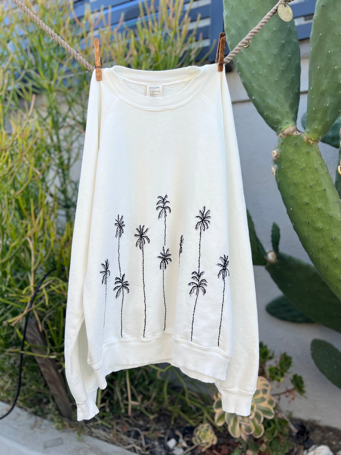 Palm Trees Sweatshirts WITH CUSTOM HAND EMBROIDERY (18 Colors)