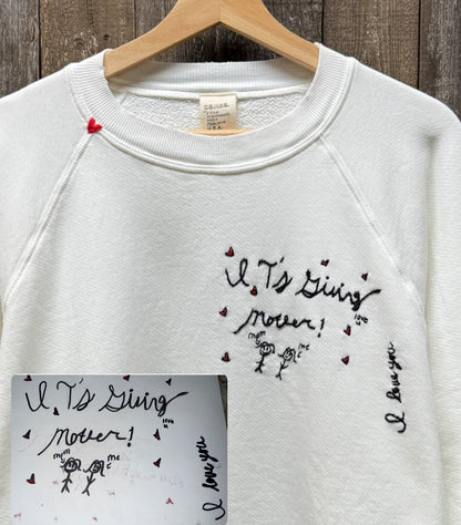 Translate Your Design into Embroidery Sweatshirt (Postcard Size 4X6)