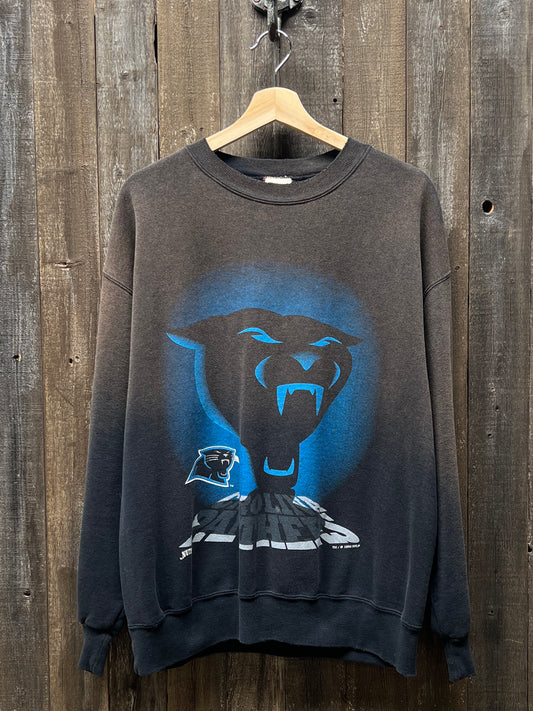 Vintage Panthers Sweatshirt -M/L-Customize Your Embroidery Wording