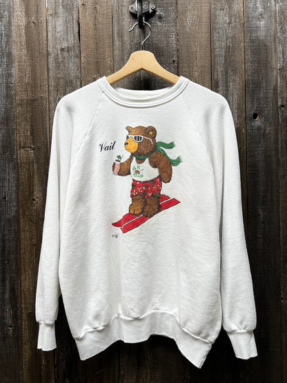 Vintage Vail Bear Sweatshirt-M -Customize Your Embroidery Wording