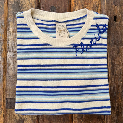 TERRY TEE -CUSTOM HAND EMBROIDERY(4 Colors)