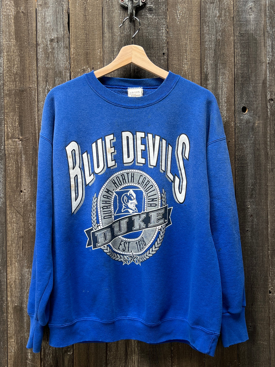 Blue Devils Duke Sweatshirt -L/XL-Customize Your Embroidery Wording