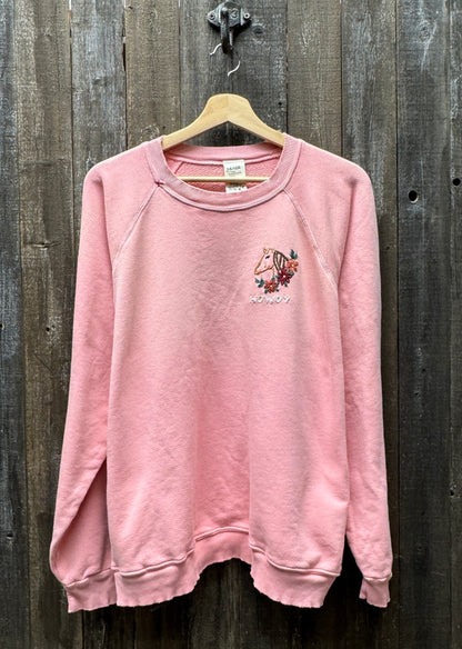 Horse/Flower Howdy Sweatshirt (20 Colors)