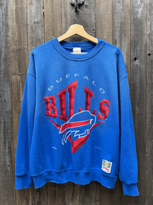 Vintage Buffalo Bills Sweatshirt -L/XL-Customize Your Embroidery Wording