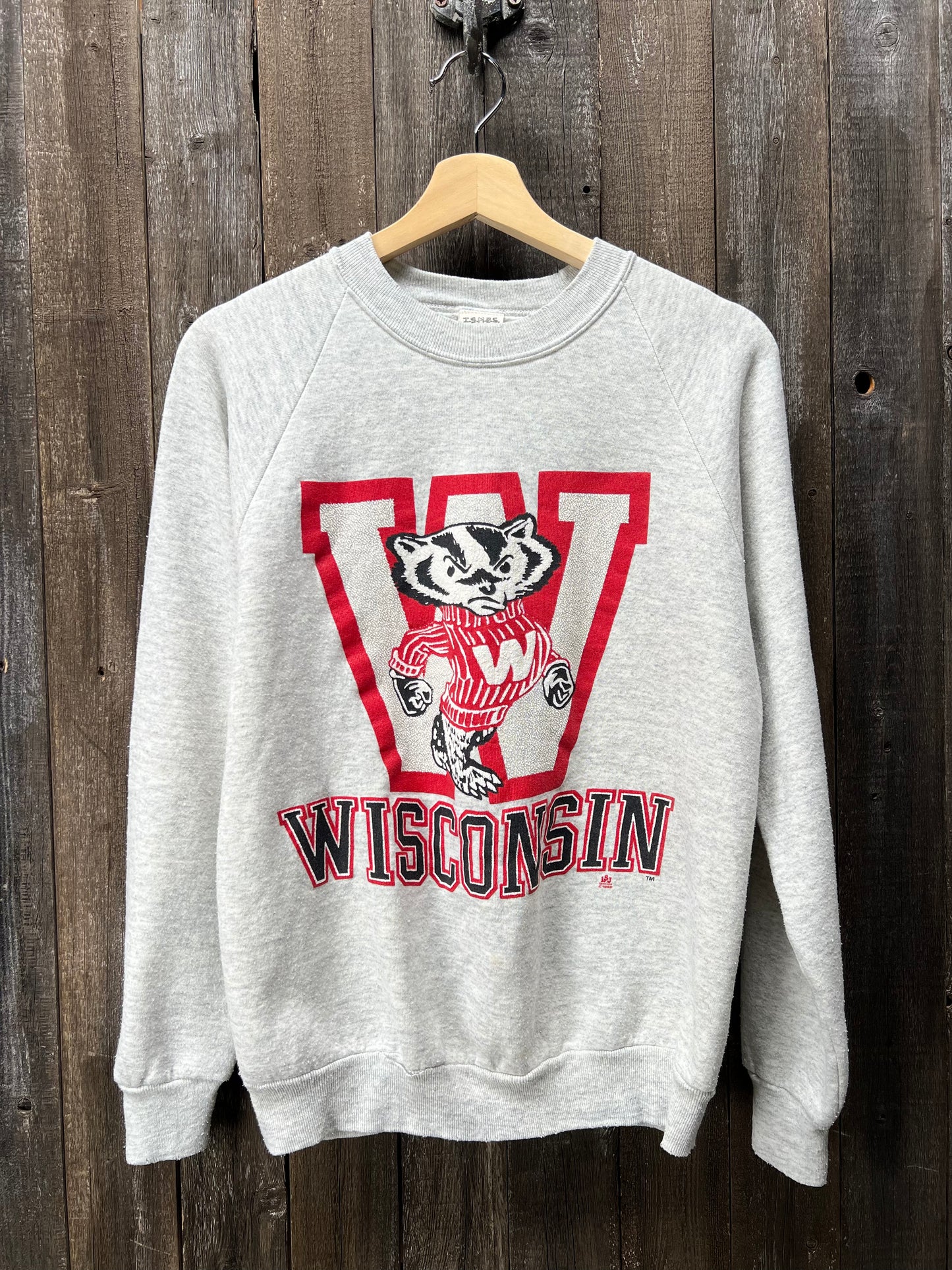 Vintage Wisconsin Sweatshirt -S-Customize Your Embroidery Wording