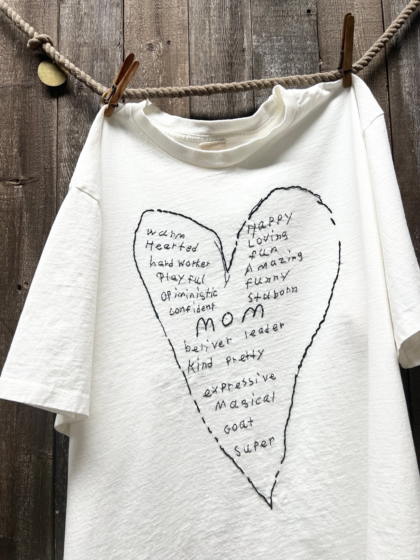 Translate Your Design into Embroidery Unisex Tshirt (Custom Hand Embroidery Letter Size 8.5 X11)