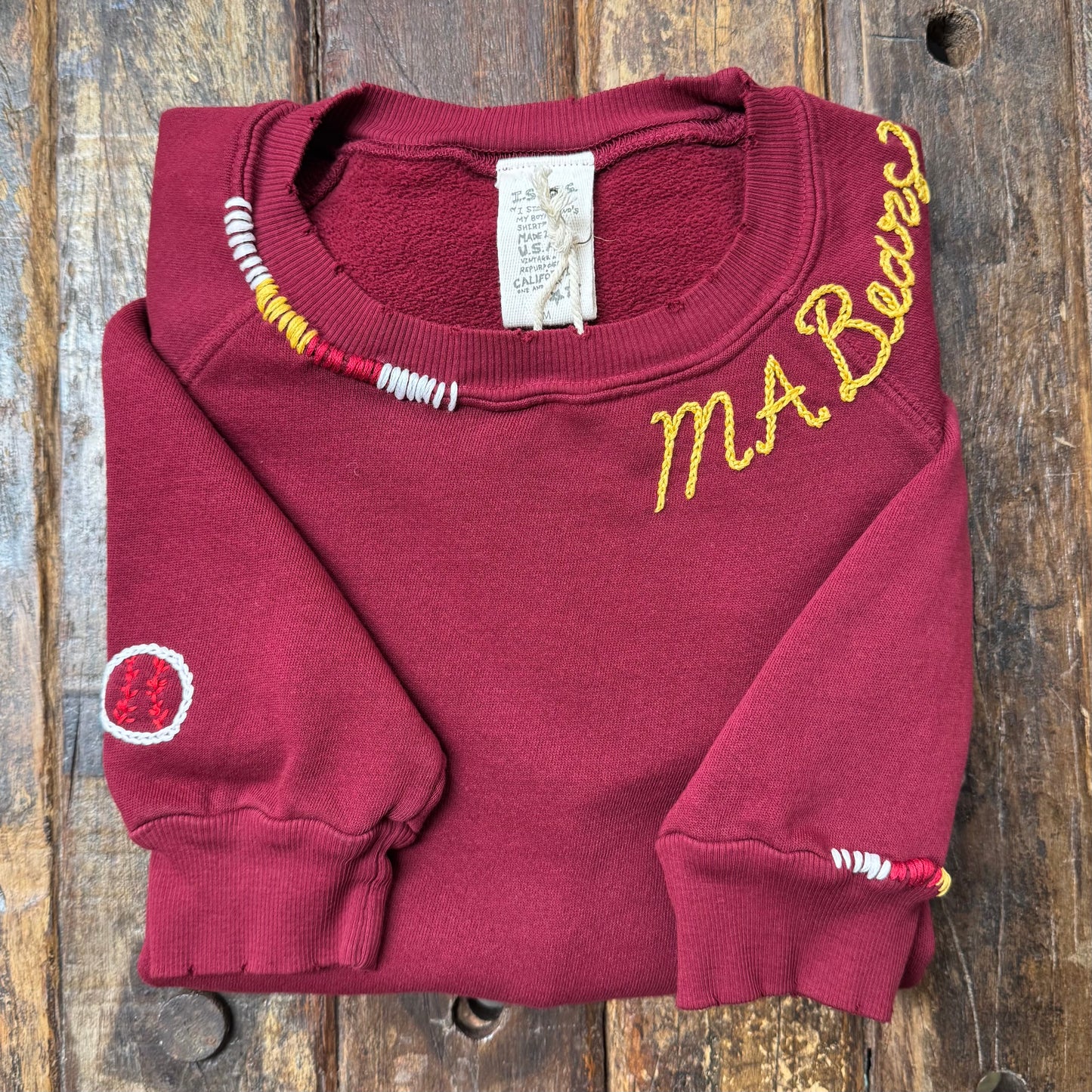 SPORTS TEAM PERSONALIZED HAND EMBROIDERY (21Colors)