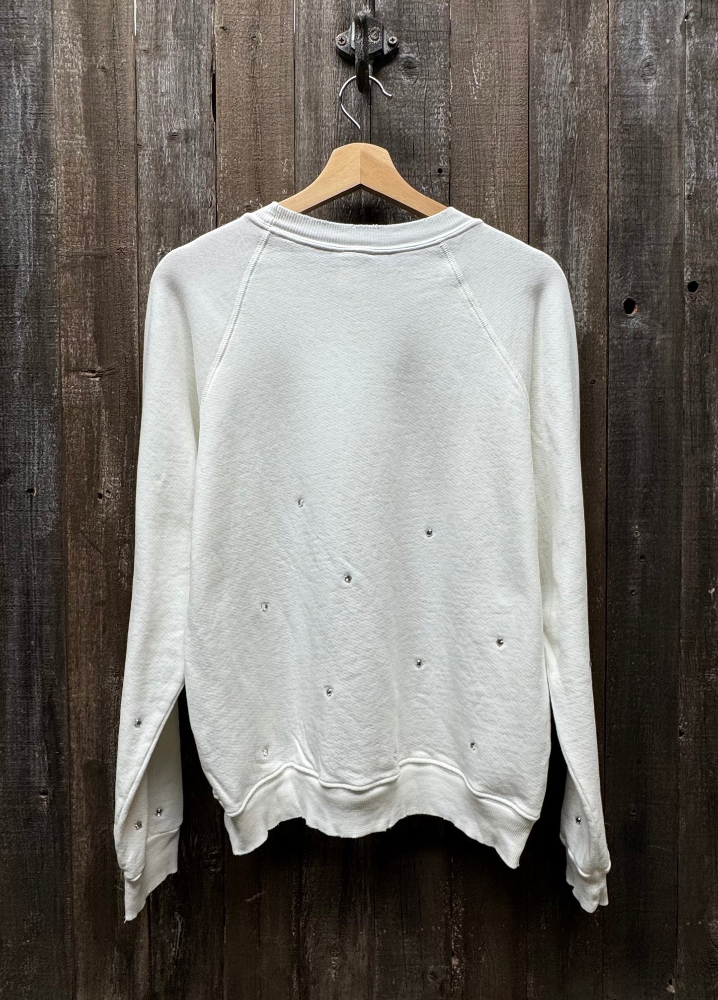 Allover Rhinestone Sweatshirt WITH PERSONALIZED HAND EMBROIDERY (2 Colors)