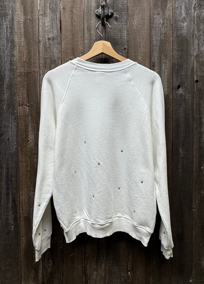 Allover Rhinestone Sweatshirt WITH PERSONALIZED HAND EMBROIDERY (2 Colors)