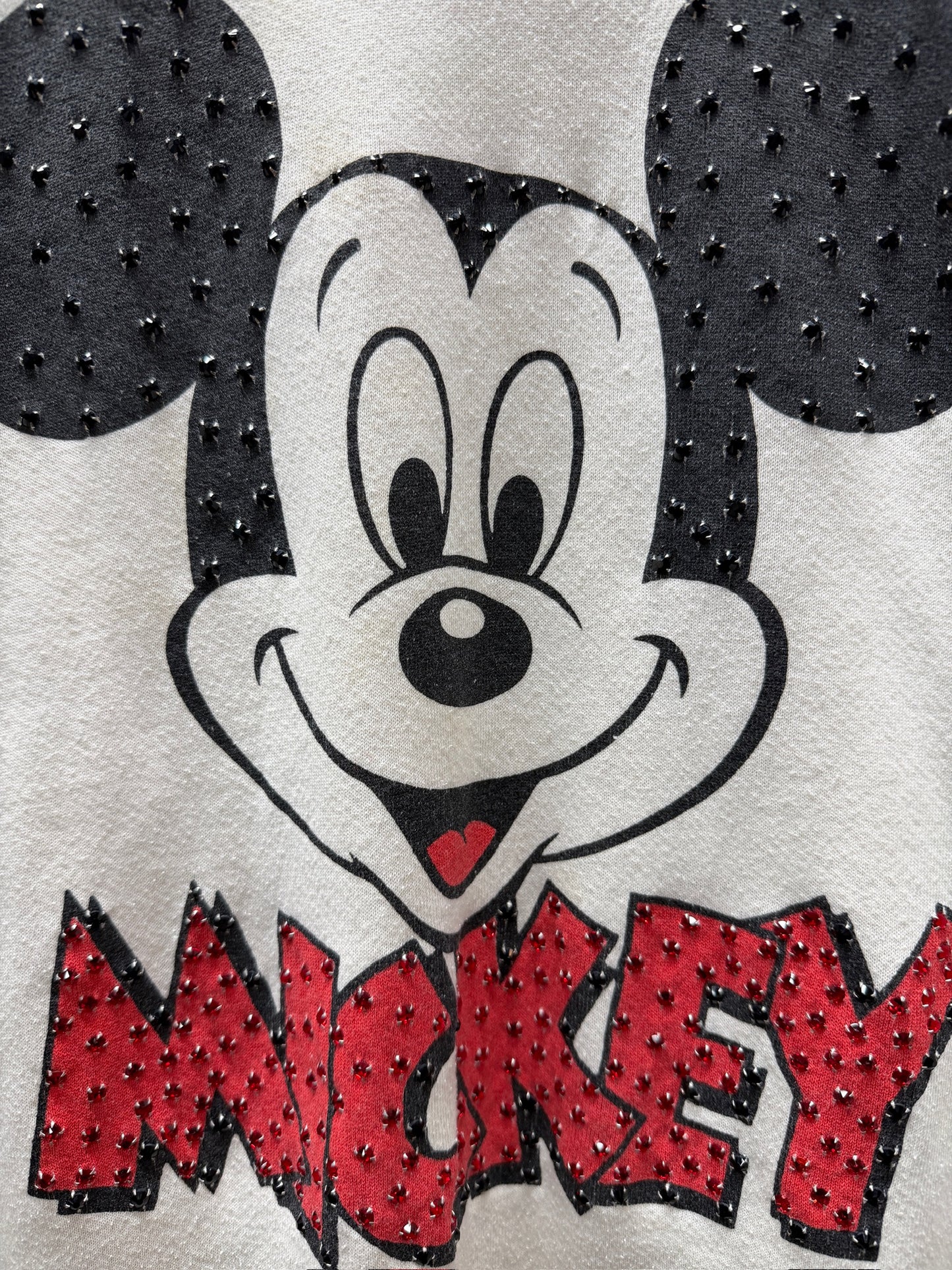 Vintage Mickey Sweatshirt with Rhinestones-OS- Customize Your Embroidery Wording