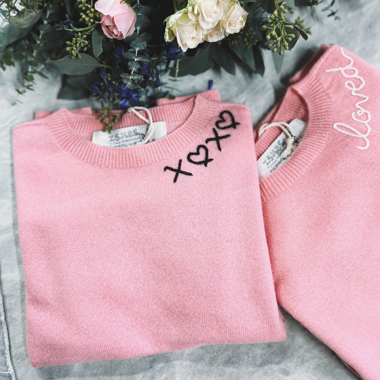 100% Cashmere Sweater - Customize Your Embroidery Wording(12 Colors)