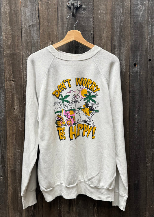 Vintage Don't Worry Be Happy Sweatshirt-L/XL