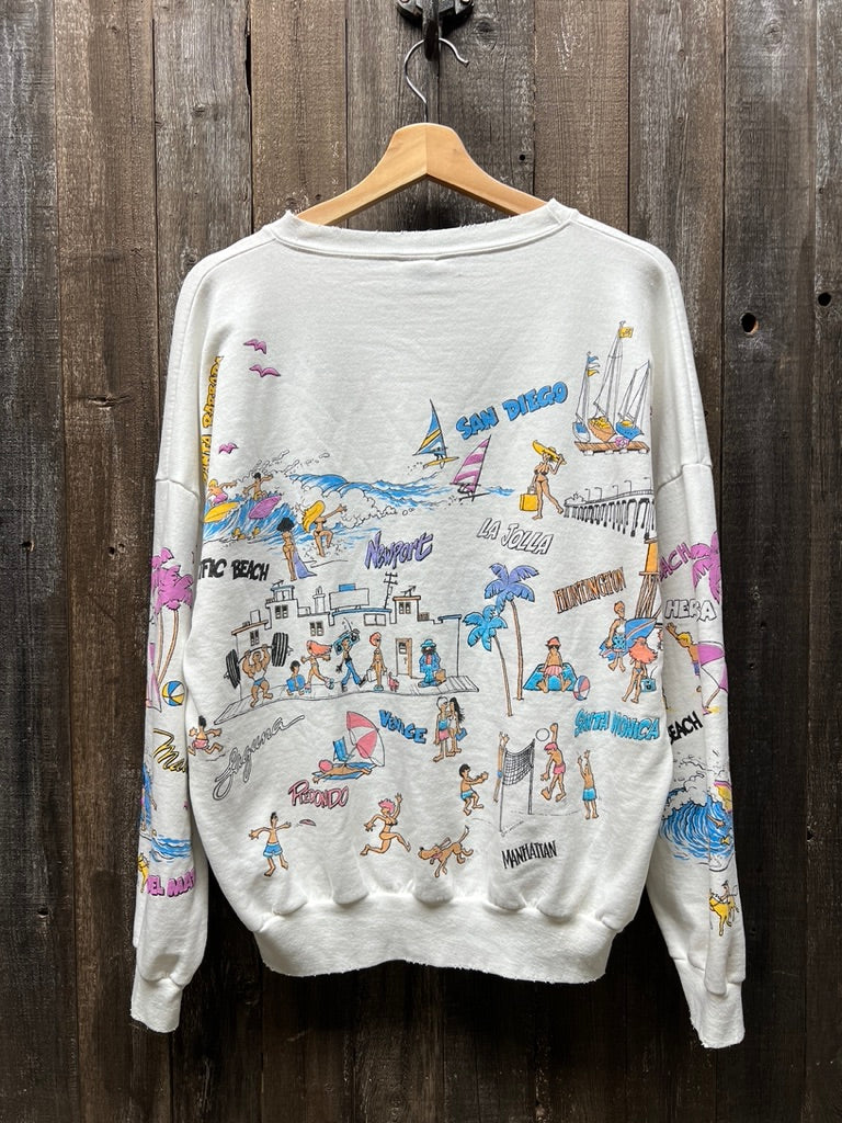 Vintage Allover Sweatshirt -OS-Customize Your Embroidery Wording