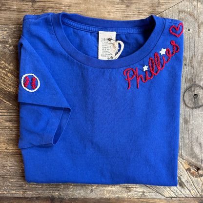 S/S TEE SPORTS LOGO WITH PERSONALIZED HAND EMBROIDERY