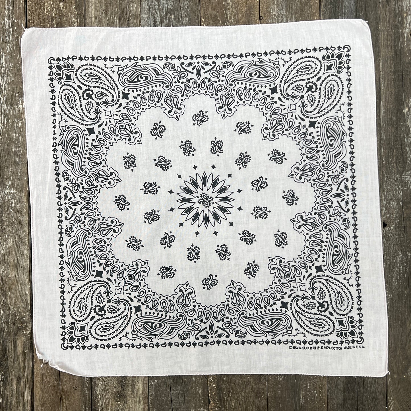 Vintage Bandana with Custom Hand Embroidery