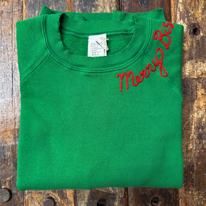 CHRISTMAS SWEATS WITH CUSTOM HAND EMBROIDERY(7 colors)