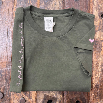 Greatest of all ❤️ TEE WITH PERSONALIZED HAND EMBROIDERY