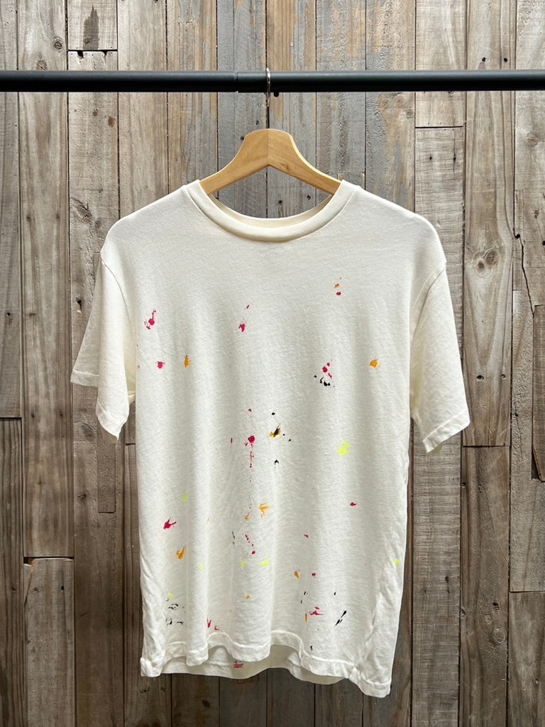 PAINT SPLATTER S/S TEE PACK WITH CUSTOM HAND EMBROIDERY