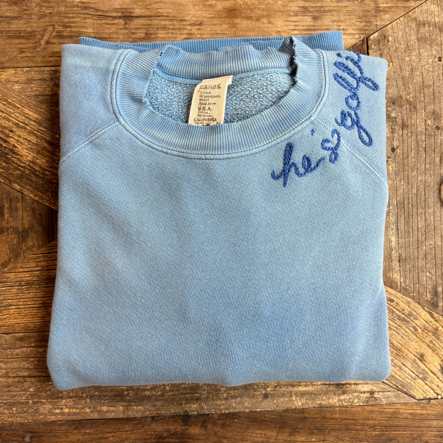 CUT & SEW PEDAL BLOOM SWEATSHIRT WITH CUSTOM HAND EMBROIDERY(6 Colors)