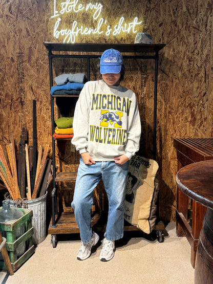 Vintage Michigan Sweatshirt -L/XL-Customize Your Embroidery Wording