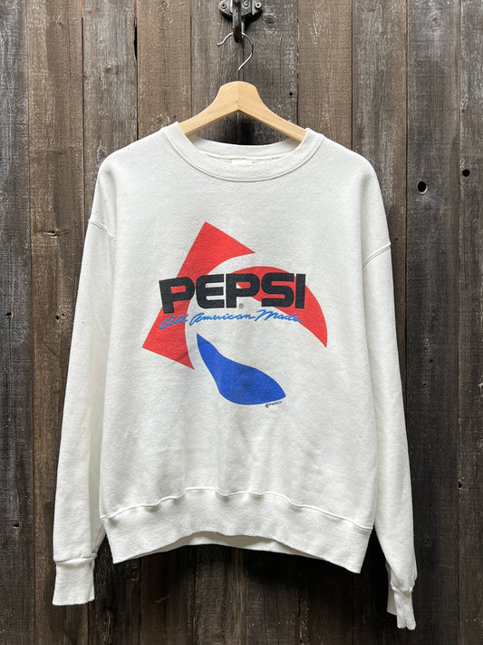 Vintage Pepsi Sweatshirt -L-Customize Your Embroidery Wording