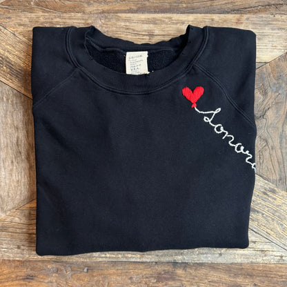 ❤️balloon w/ Personalized Hand Embroidery Sweatshirt (21 Colors)