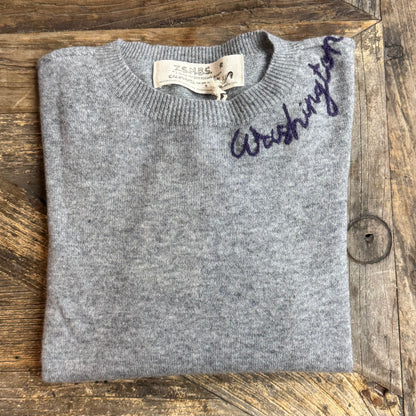 100% Cashmere Sweater - Customize Your Embroidery Wording(12 Colors)