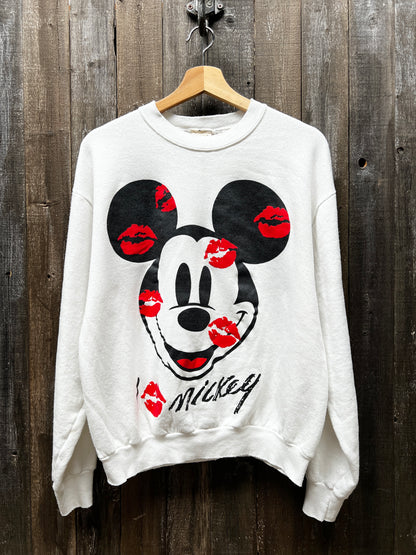 Vintage Mickey Sweatshirt-M- Customize Your Embroidery Wording