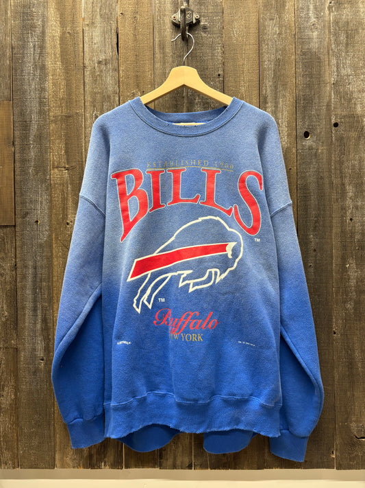 Vintage Buffalo Bills Sweatshirt -XL-Customize Your Embroidery Wording