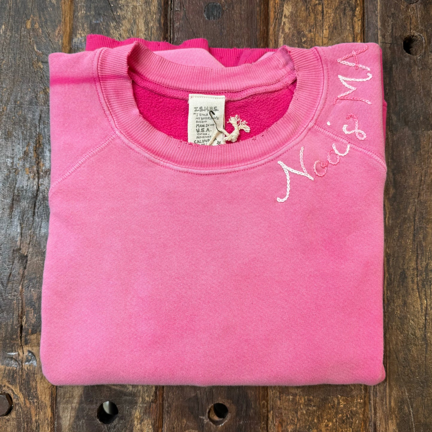 CUT & SEW COLOR WARM COLOR SWEATS WITH CUSTOM HAND EMBROIDERY (11 Colors)