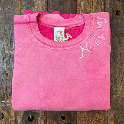 CUT & SEW COLOR WARM COLOR SWEATS WITH CUSTOM HAND EMBROIDERY (11 Colors)