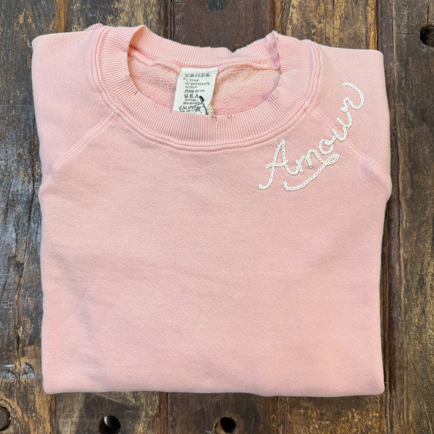 Amour Embroidery Sweatshirt(8Colors)