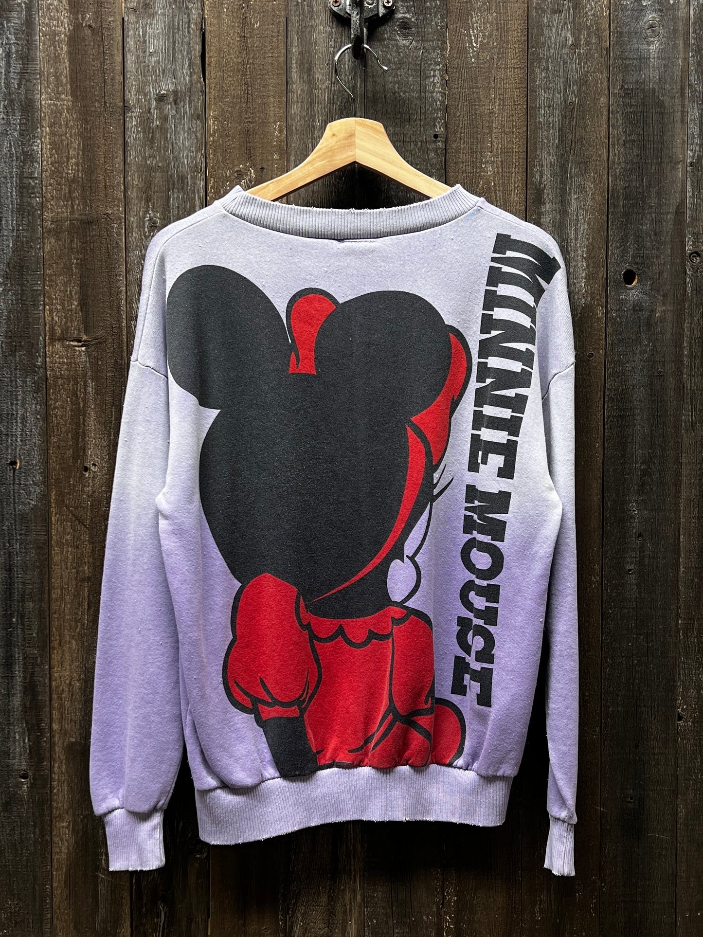 Vintage Minnie Sweatshirt-S- Customize Your Embroidery Wording