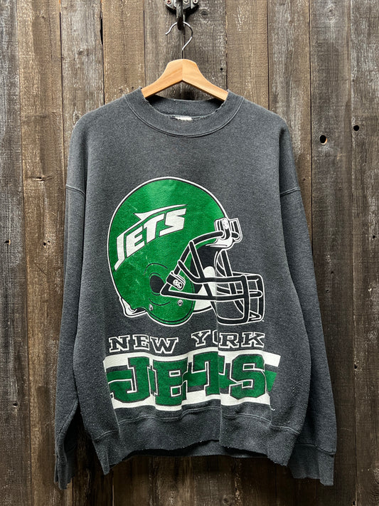 Vintage New York Jets Sweatshirt -XL-Customize Your Embroidery Wording