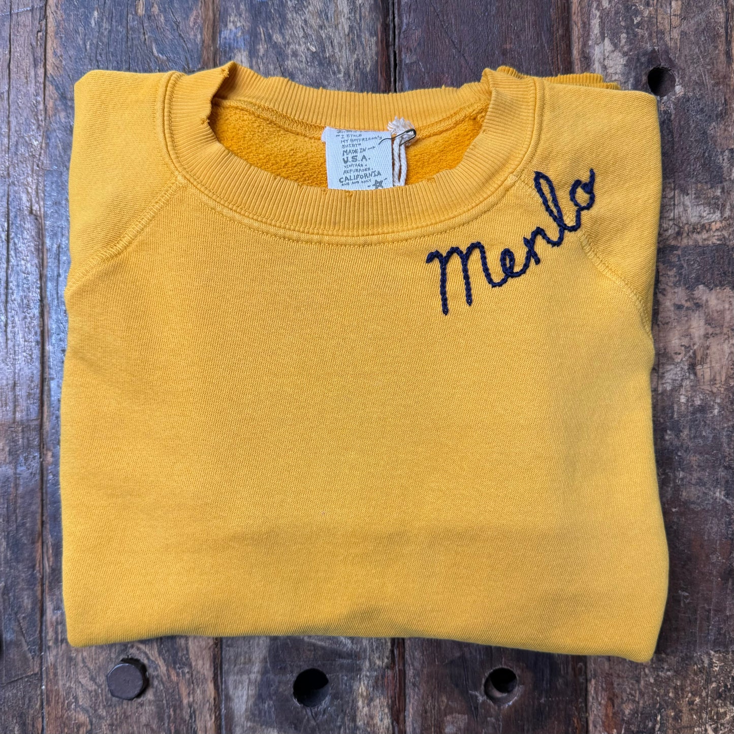 CUT & SEW COLOR WARM COLOR SWEATS WITH CUSTOM HAND EMBROIDERY (11 Colors)