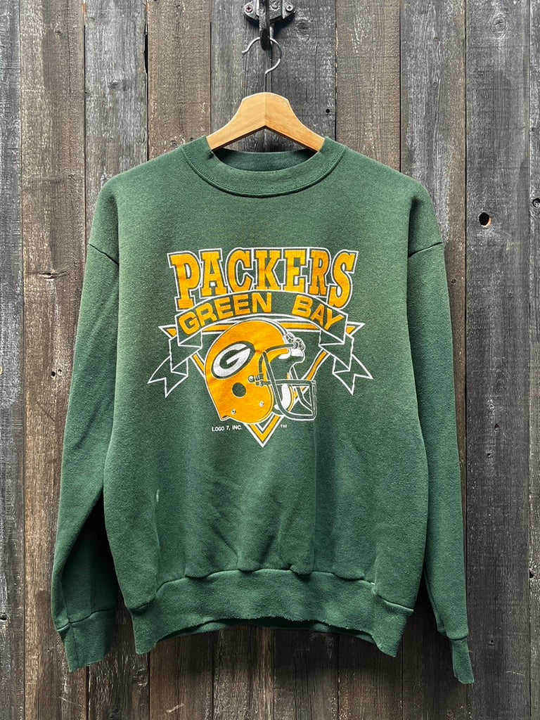 Vintage Green Bay Packers Sweatshirt -M-Customize Your Embroidery Wording