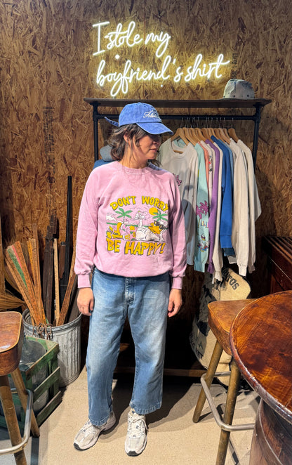 Vintage Don't Worry Be Happy Sweatshirt-M/L