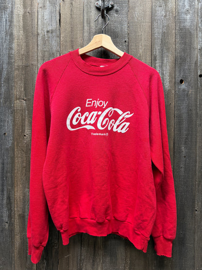Vintage Coca Cola Sweatshirt -M/L-Customize Your Embroidery Wording