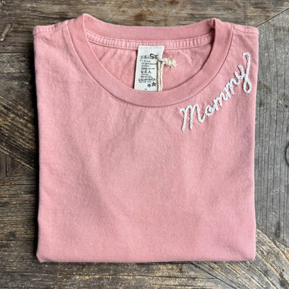 BLUSH PALETTE S/S TEE WITH CUSTOM HAND EMBROIDERY (4 Colors)