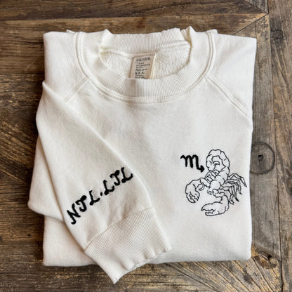 Choose Your Horoscope with your Initial Sweatshirts (16Colors)