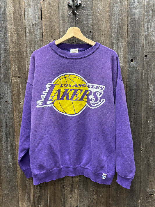 Vintage Lakers Sweatshirt -L-Customize Your Embroidery Wording