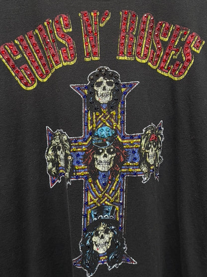 Vintage Gun's and Roses Tee with Rhinestones-S