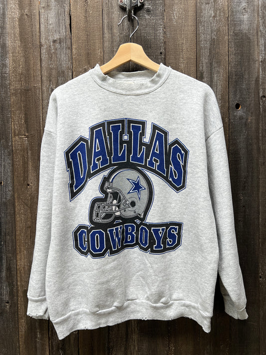 Vintage Dallas Cowboys Sweatshirt -M/L-Customize Your Embroidery Wording