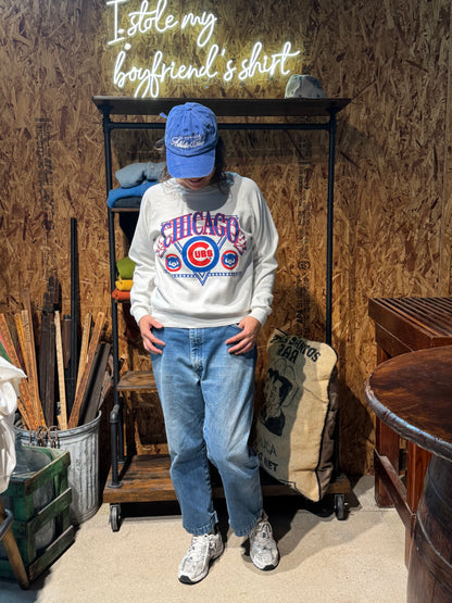 Vintage Chicago Cubs Sweatshirt -S/M-Customize Your Embroidery Wording