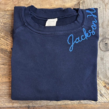 ZION NAVY WITH CUSTOM HAND EMBROIDERY