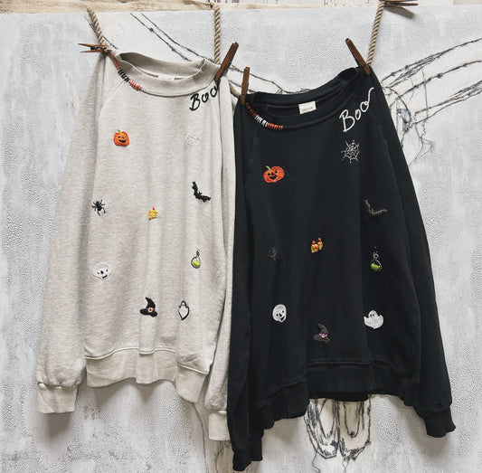 ALLOVER SPOOKY LOGO SWEATS -Customize Your Embroidery Wording (13 Colors)