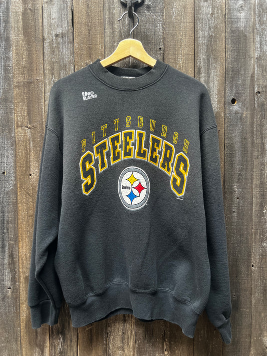 Vintage Pittsburgh Steelers  Sweatshirt -L-Customize Your Embroidery Wording