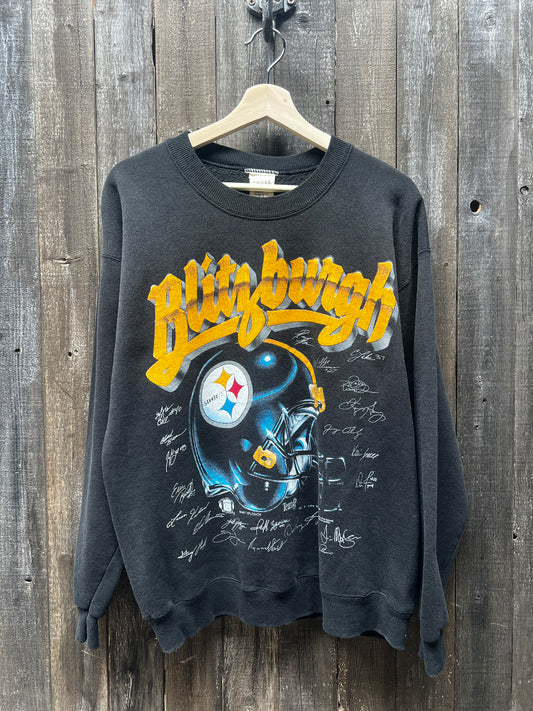 Vintage Pittsburgh Steelers  Sweatshirt -M/L-Customize Your Embroidery Wording