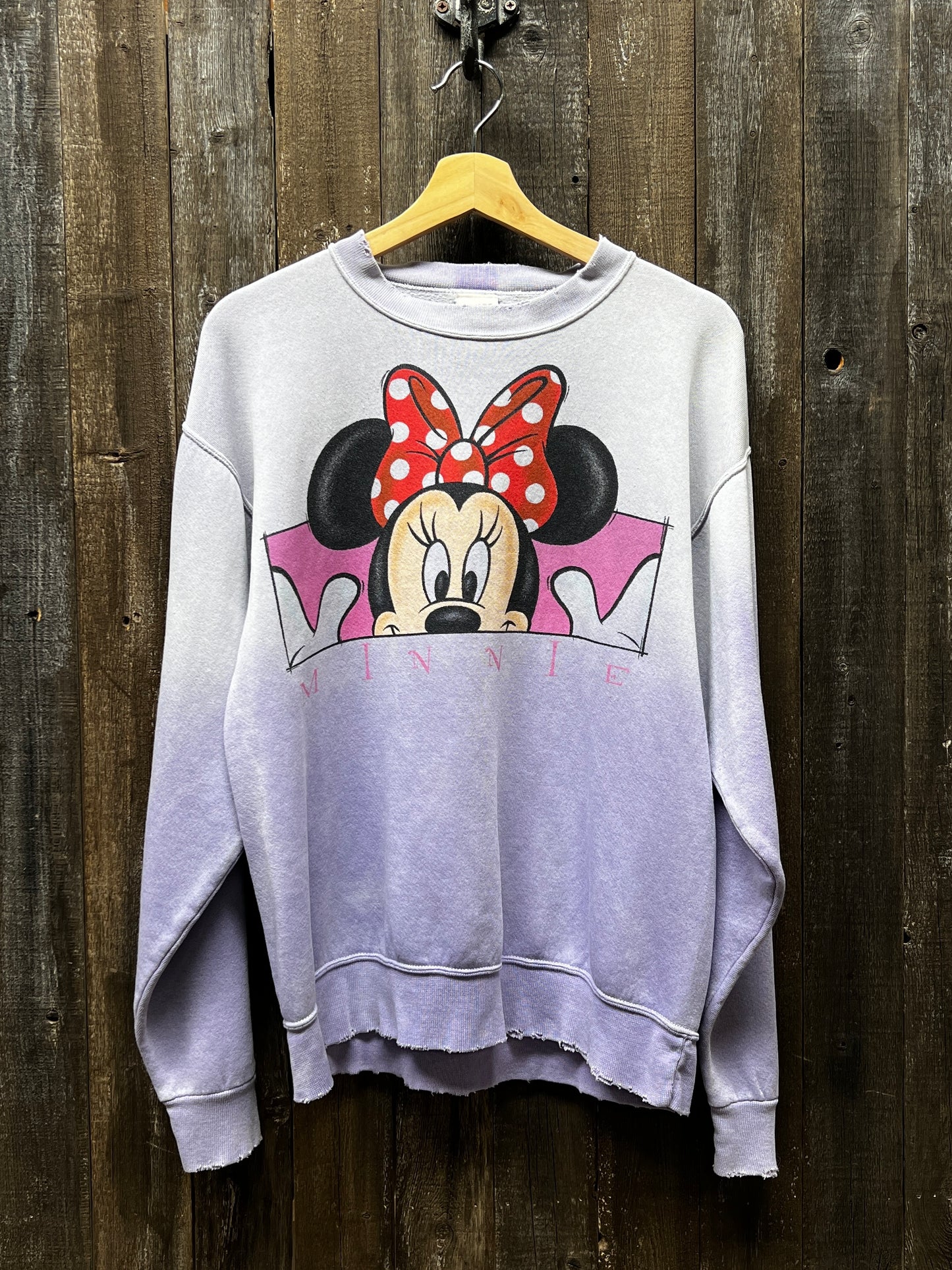 Vintage Minnie Sweatshirt-S- Customize Your Embroidery Wording