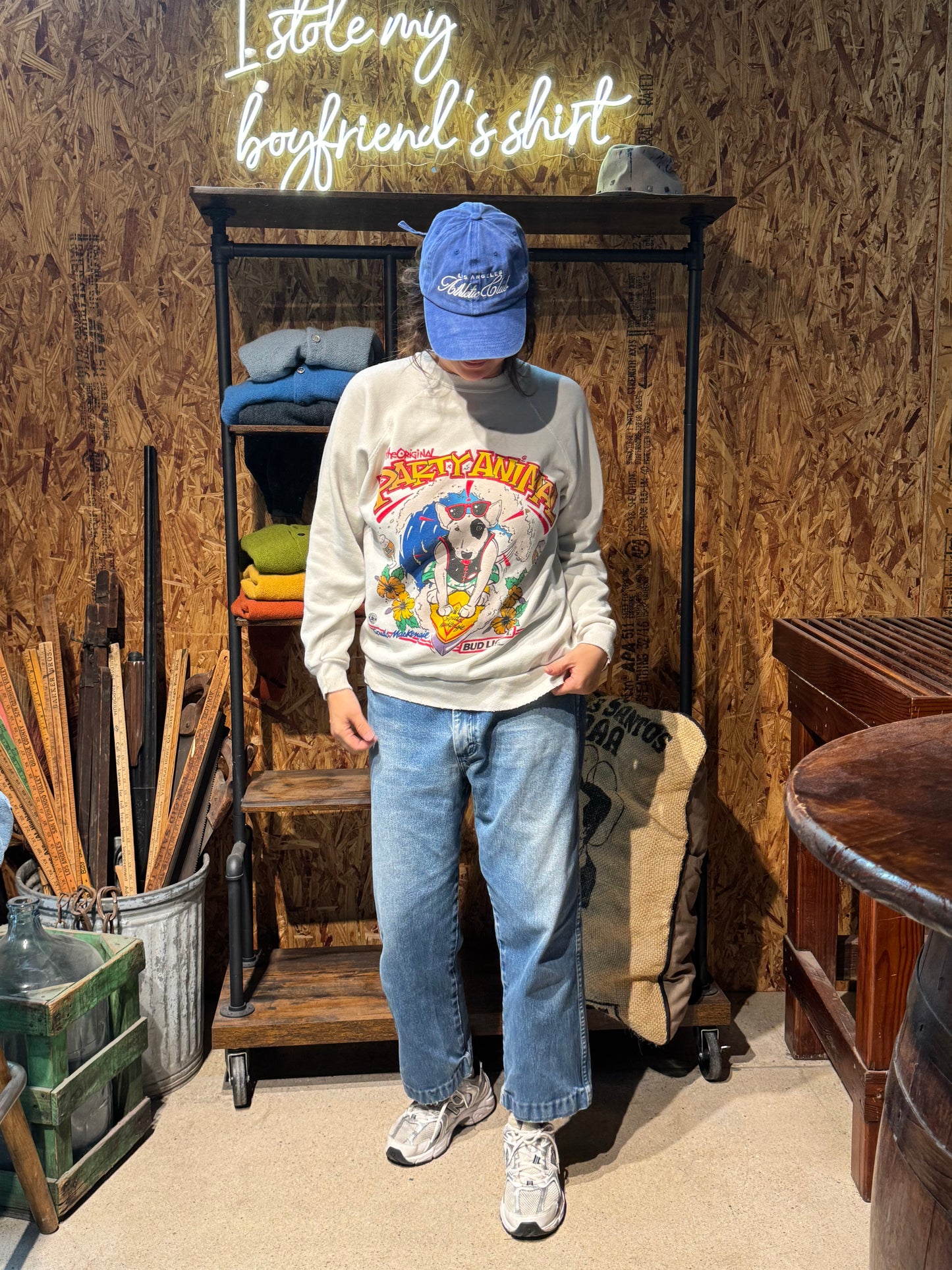 Vintage Spuds Mackenzie Sweatshirt - M/L-Customize Your Embroidery Wording
